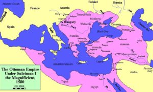 A map of the Ottoman Empire.